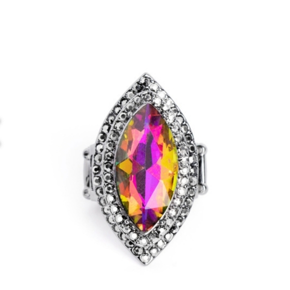 Jaw Dropping Dazzle Ring Stretchy Band 6-10 Multi Sold Out #2 - Picture 2 of 3